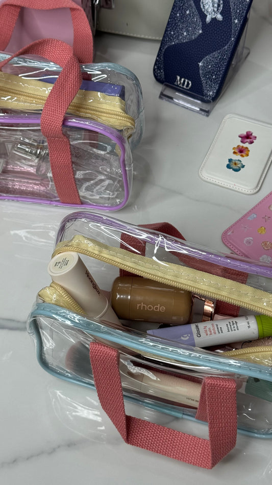 Clear makeup bag  شنطه ميكب